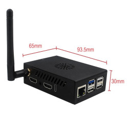 METAL CASE for Orange Pi 5 PRO / MAX / ULTRA (with Cooling Fan External Antenna and Heatsink)